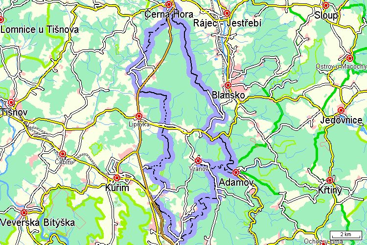 Mapa cyklotrasy