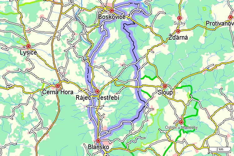 Mapa cyklotrasy