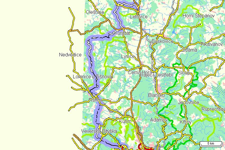 Mapa cyklotrasy