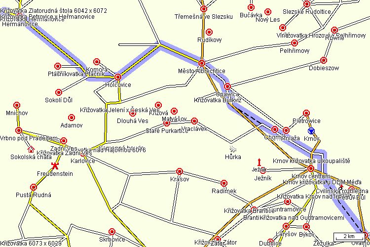 Mapa cyklotrasy Mapa cyklotrasy