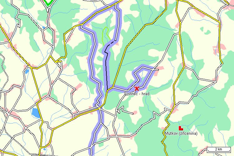 Mapa cyklotrasy