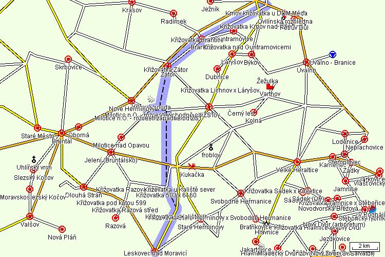 Mapa cyklotrasy