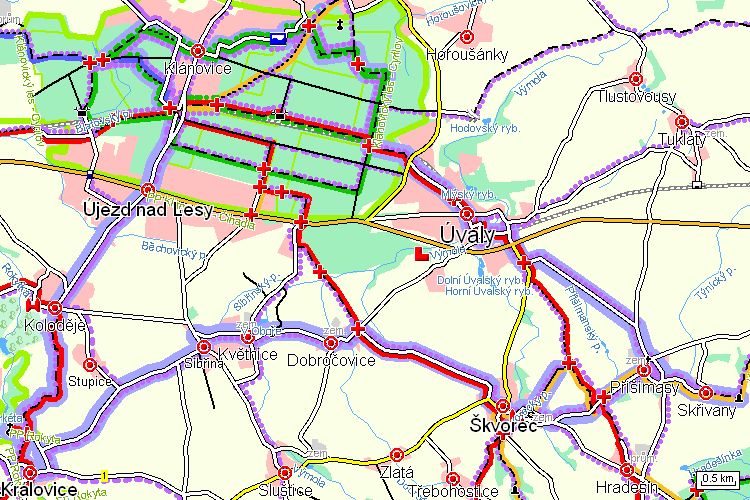 Mapa cyklotrasy Mapa cyklotrasy