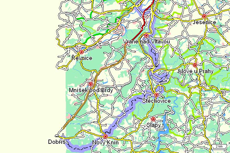 Mapa cyklotrasy Mapa cyklotrasy