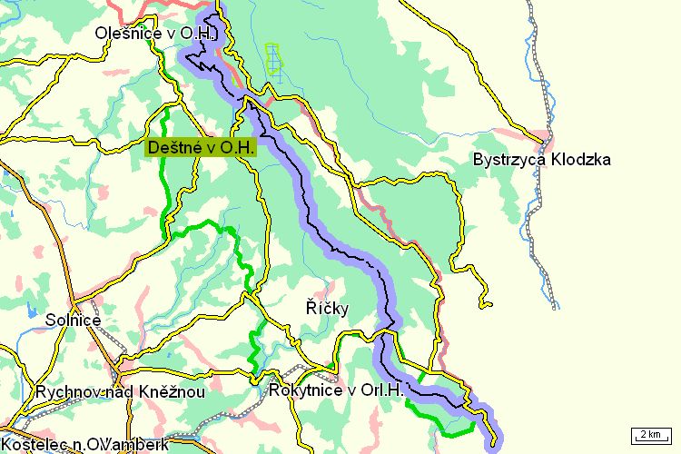 Mapa cyklotrasy