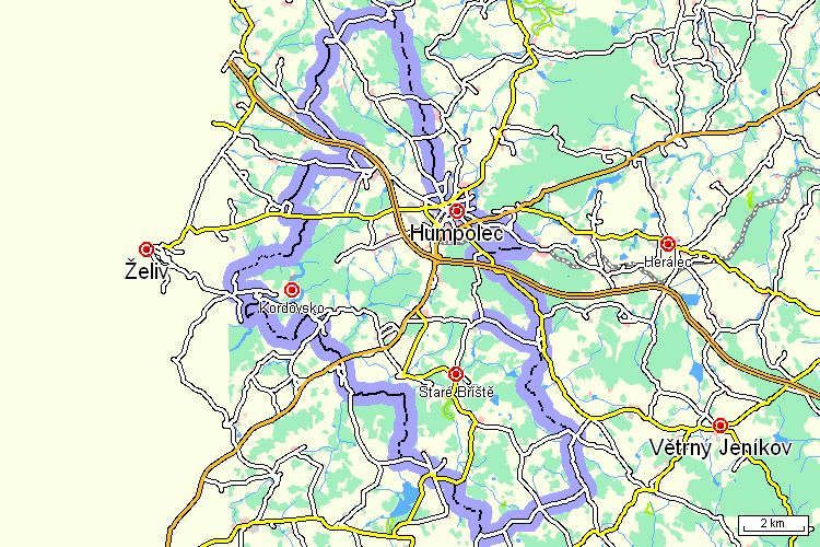 Mapa cyklotrasy