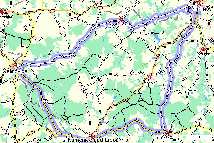 Mapa cyklotrasy