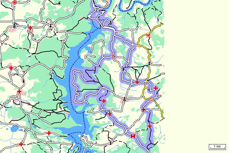 Mapa cyklotrasy