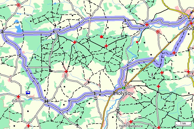 Mapa cyklotrasy