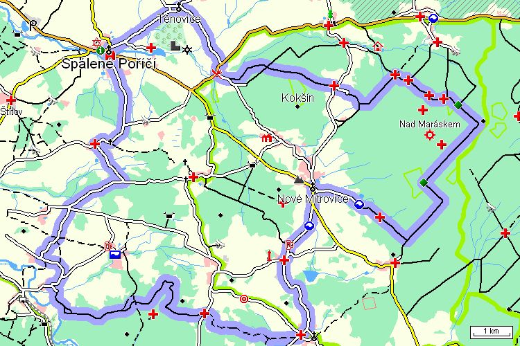 Mapa cyklotrasy