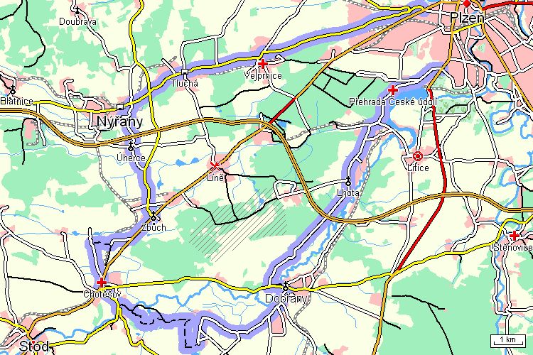 Mapa cyklotrasy
