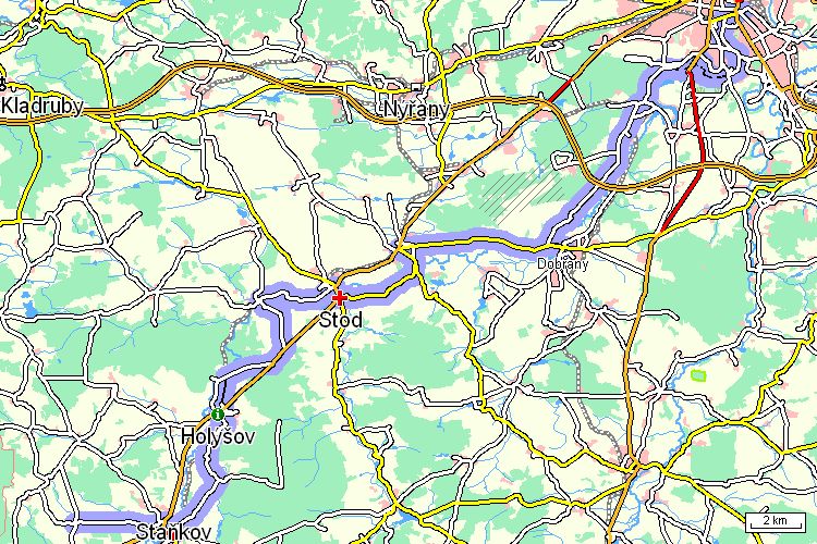 Mapa cyklotrasy