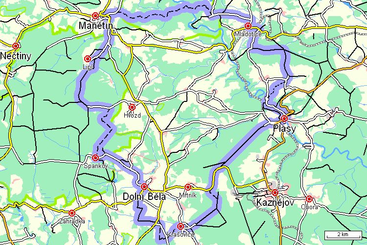 Mapa cyklotrasy Mapa cyklotrasy