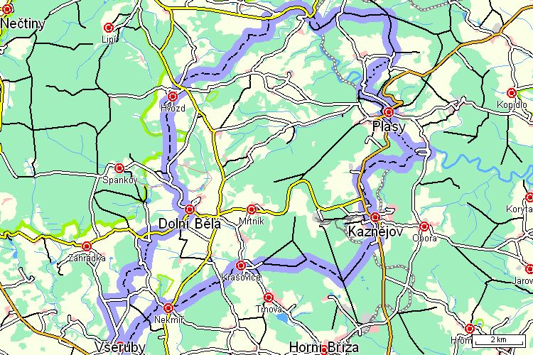 Mapa cyklotrasy