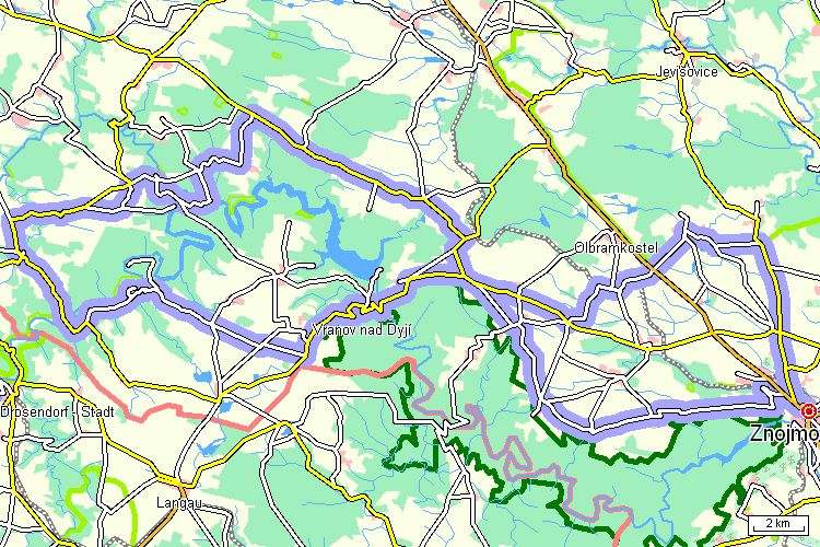 Mapa cyklotrasy