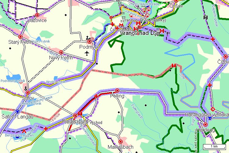 Mapa cyklotrasy Mapa cyklotrasy