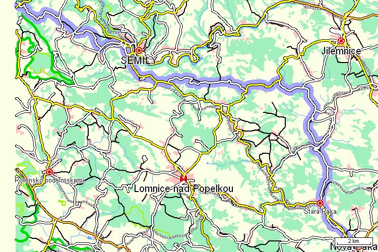 Mapa cyklotrasy