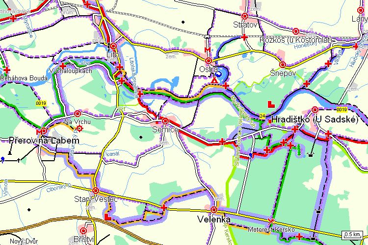 Mapa cyklotrasy Mapa cyklotrasy