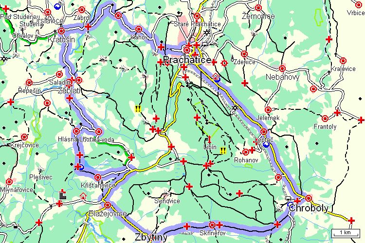 Mapa cyklotrasy Mapa cyklotrasy