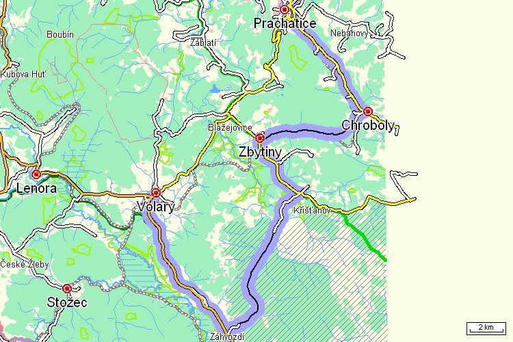 Mapa cyklotrasy Mapa cyklotrasy