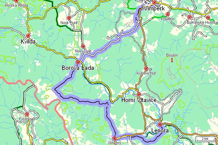 Mapa cyklotrasy Mapa cyklotrasy