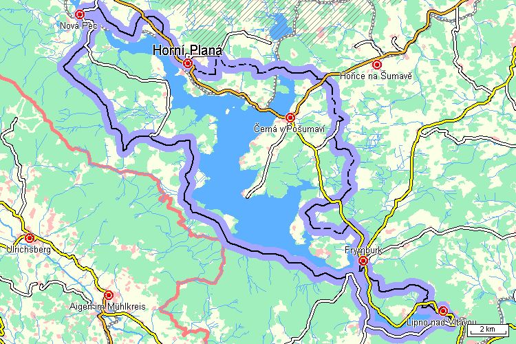 Mapa cyklotrasy