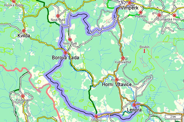 Mapa cyklotrasy Mapa cyklotrasy