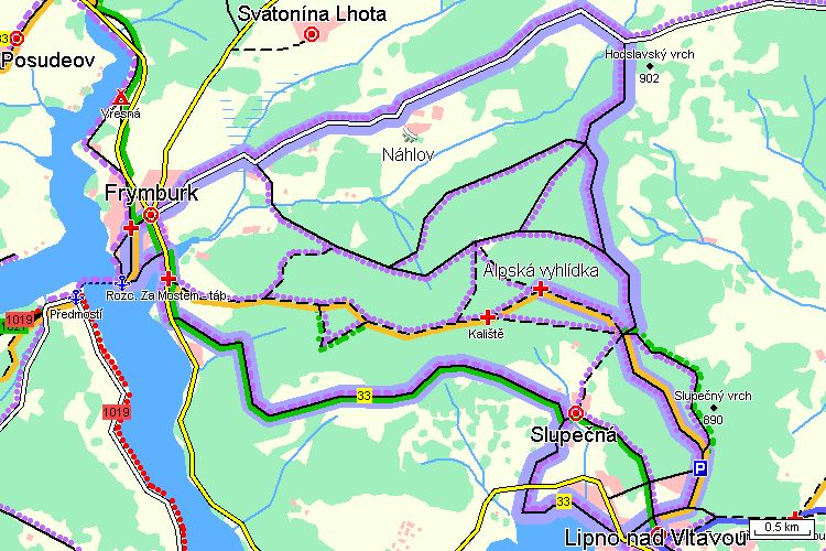 Mapa cyklotrasy Mapa cyklotrasy