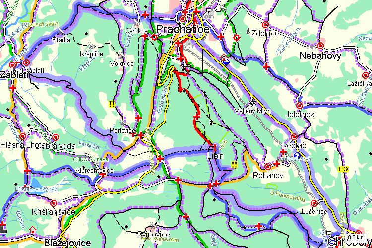 Mapa cyklotrasy Mapa cyklotrasy
