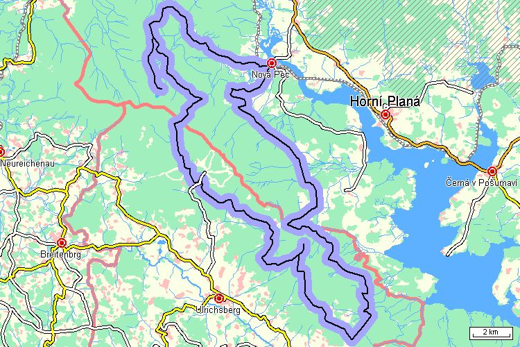 Mapa cyklotrasy Mapa cyklotrasy