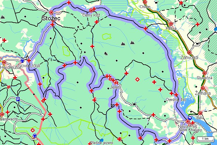 Mapa cyklotrasy Mapa cyklotrasy