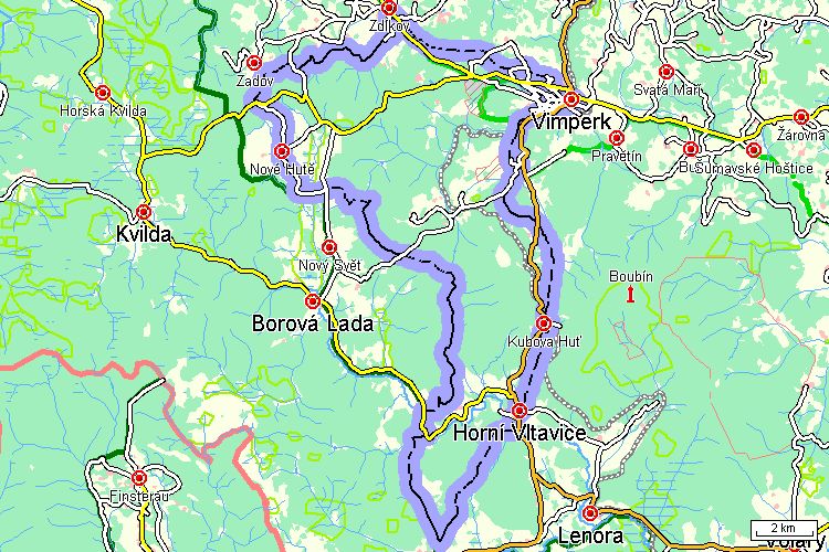 Mapa cyklotrasy Mapa cyklotrasy
