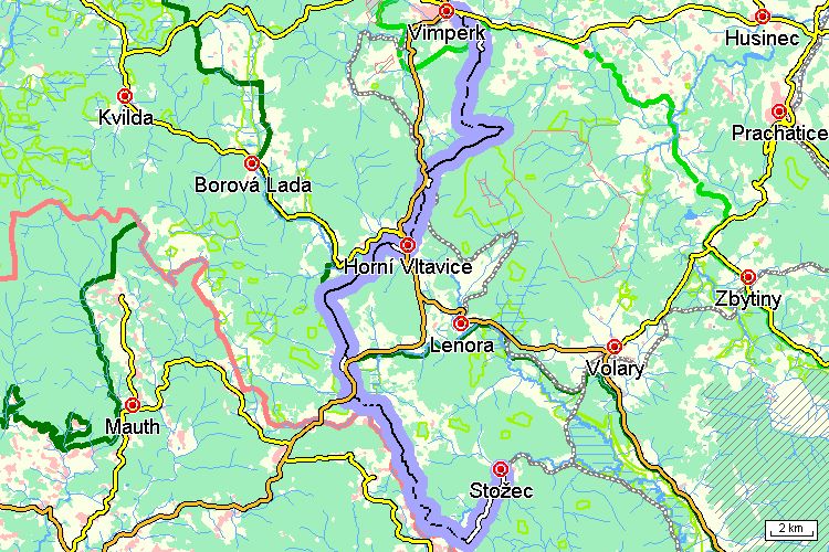 Mapa cyklotrasy Mapa cyklotrasy