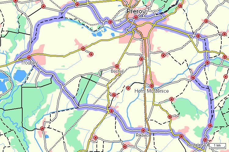 Mapa cyklotrasy
