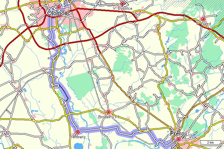 Mapa cyklotrasy