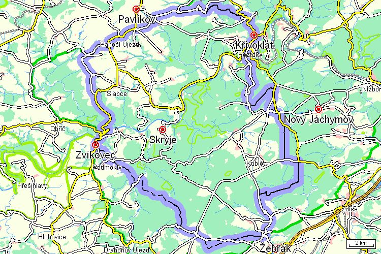 Mapa cyklotrasy