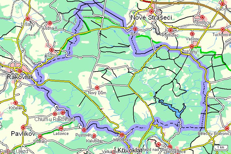 Mapa cyklotrasy
