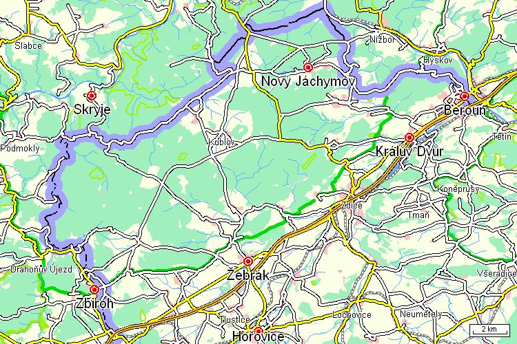 Mapa cyklotrasy