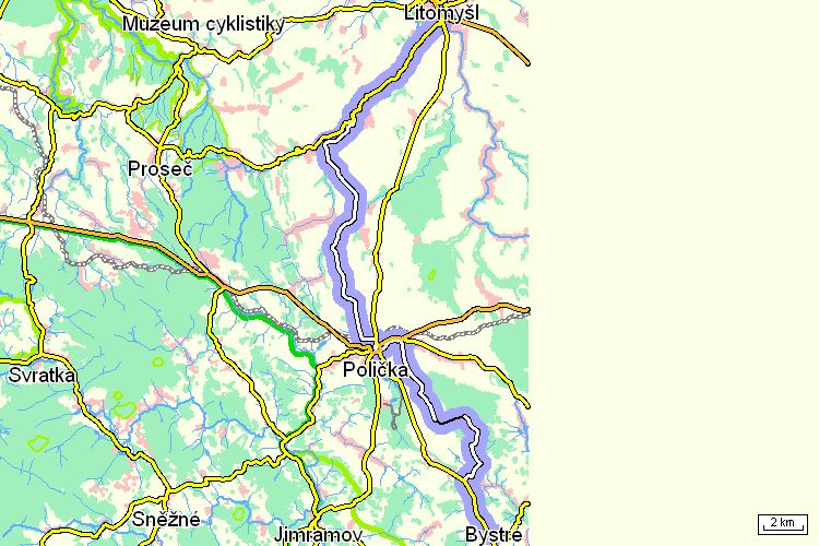Mapa cyklotrasy