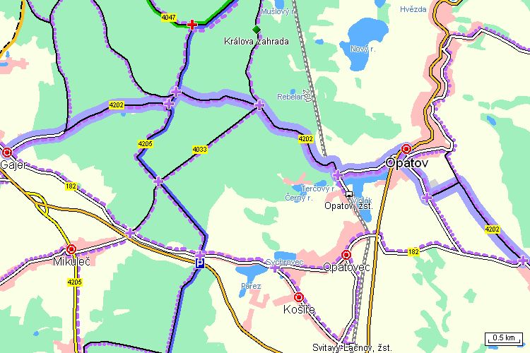 Mapa cyklotrasy Mapa cyklotrasy