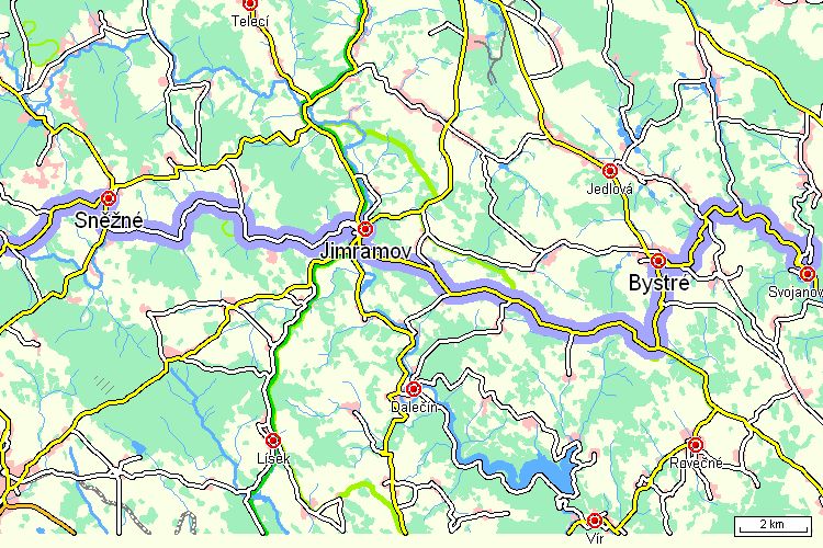 Mapa cyklotrasy Mapa cyklotrasy