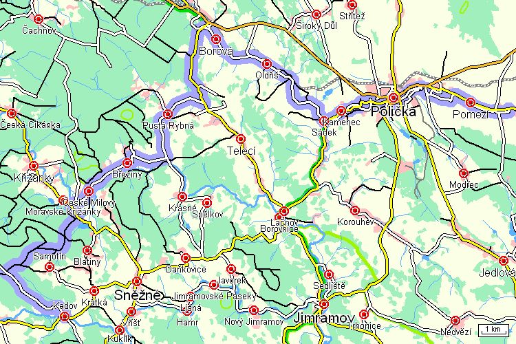Mapa cyklotrasy Mapa cyklotrasy