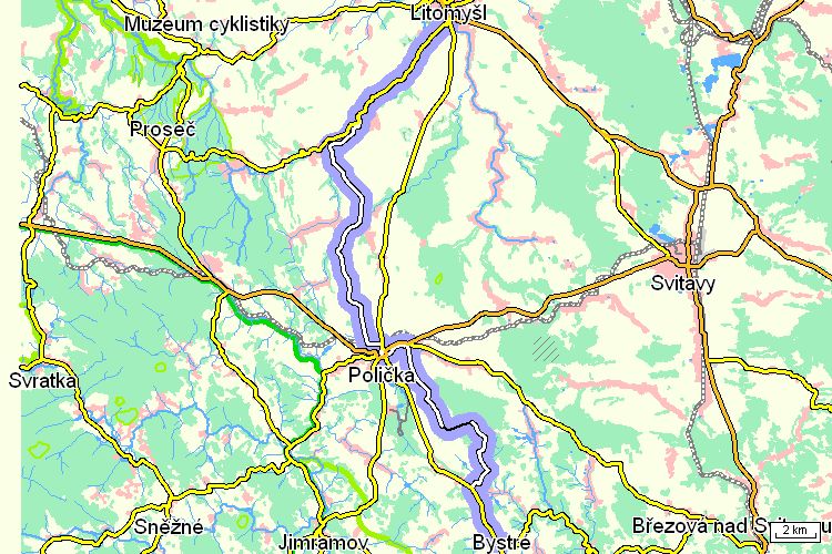Mapa cyklotrasy