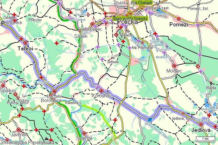 Mapa cyklotrasy Mapa cyklotrasy