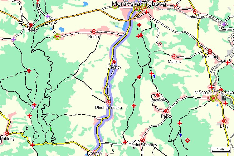 Mapa cyklotrasy Mapa cyklotrasy