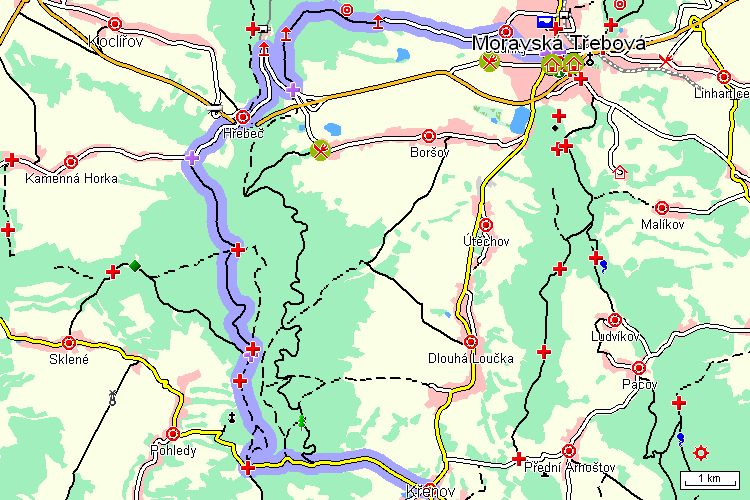 Mapa cyklotrasy