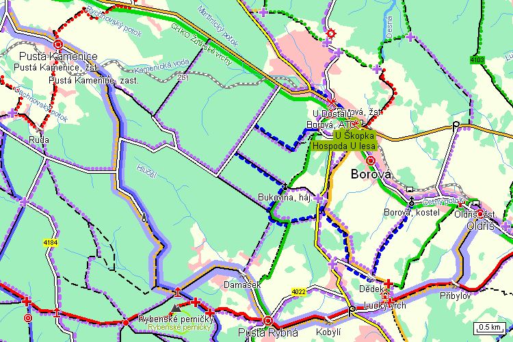 Mapa cyklotrasy Mapa cyklotrasy