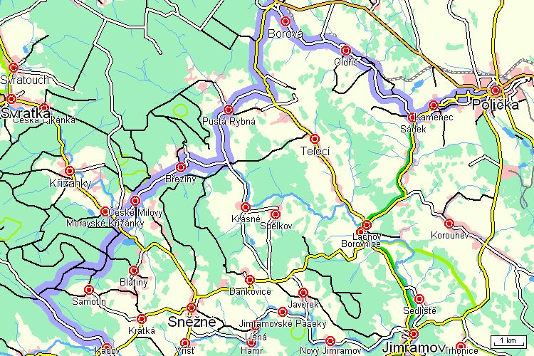 Mapa cyklotrasy Mapa cyklotrasy