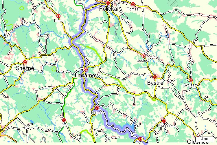 Mapa cyklotrasy Mapa cyklotrasy