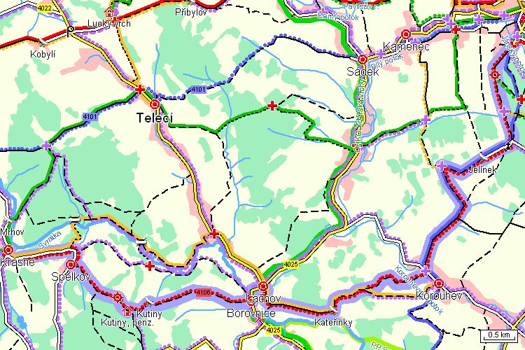 Mapa cyklotrasy Mapa cyklotrasy